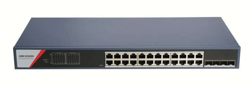 Hikvision 24-port GbE PoE Smart Managed Switch with 4x SFP ports