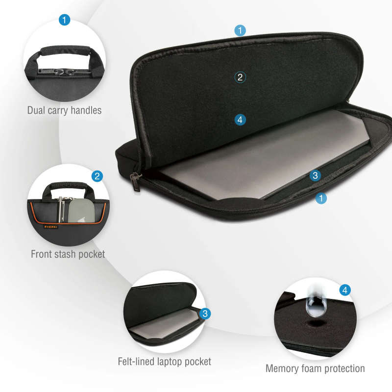 Everki EKF808S11B 11.6-inch Notebook Sleeve Case