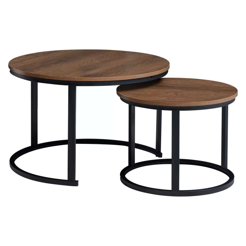 Everfurn Nile Nesting Coffee TableChestnut Brown 2 - Piece