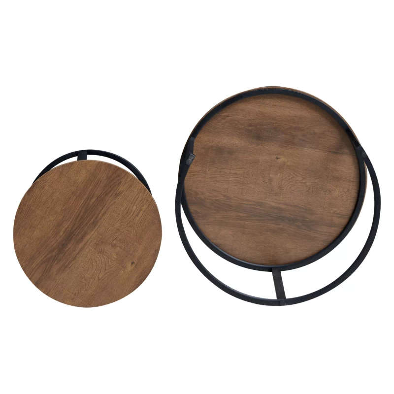 Everfurn Nile Nesting Coffee Table Marble 2 Piece
