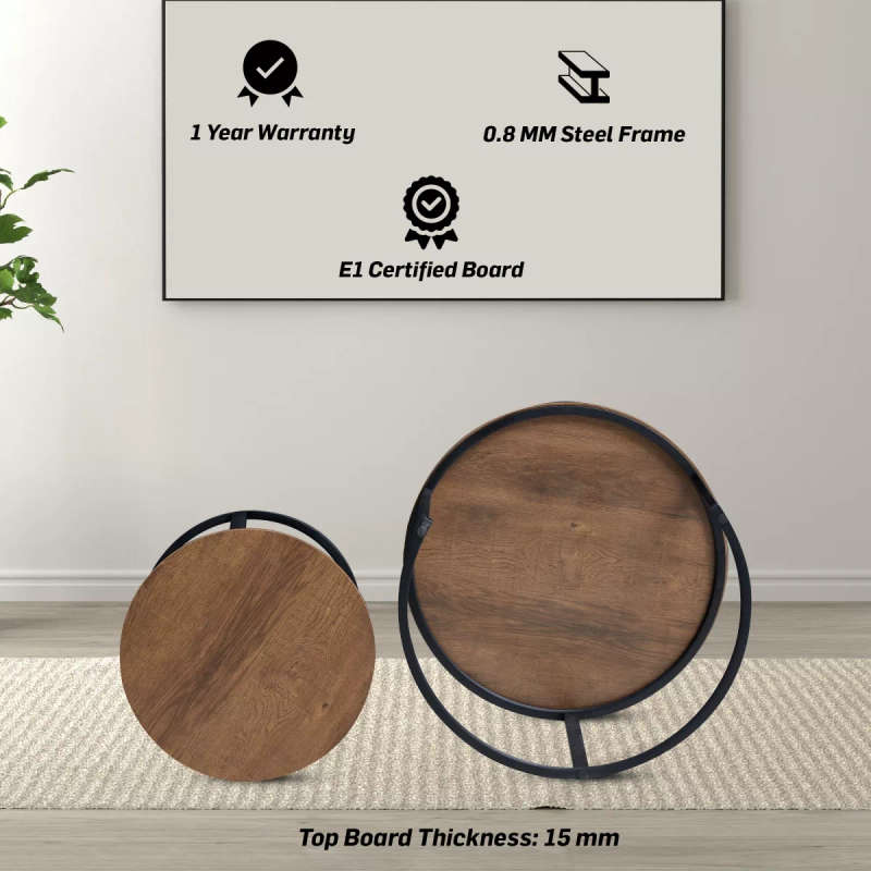 Everfurn Nile Nesting Coffee TableChestnut Brown 2 - Piece