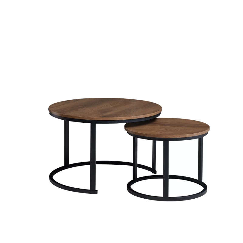Everfurn Nile Nesting Coffee TableChestnut Brown 2 - Piece