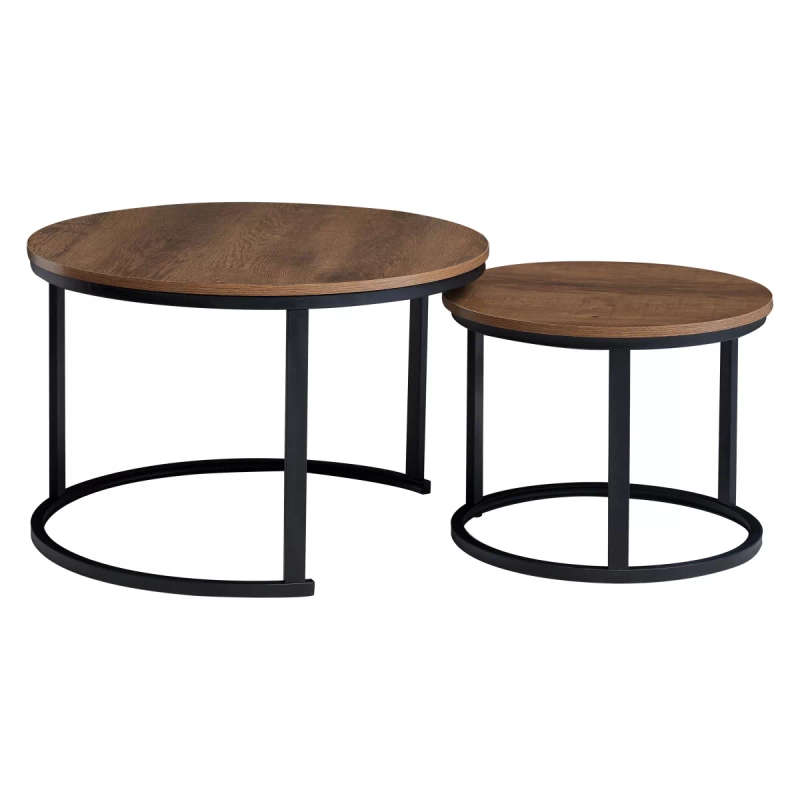 Everfurn Nile Nesting Coffee TableChestnut Brown 2 - Piece