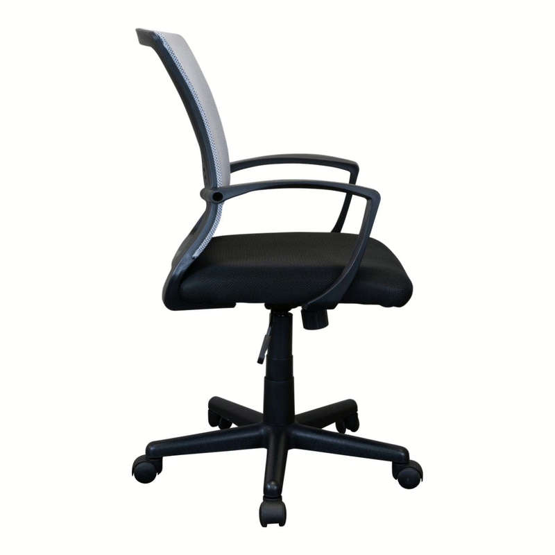 Everfurn Simone Mid Back Office Chair Mesh Fabric with Cut Foam White