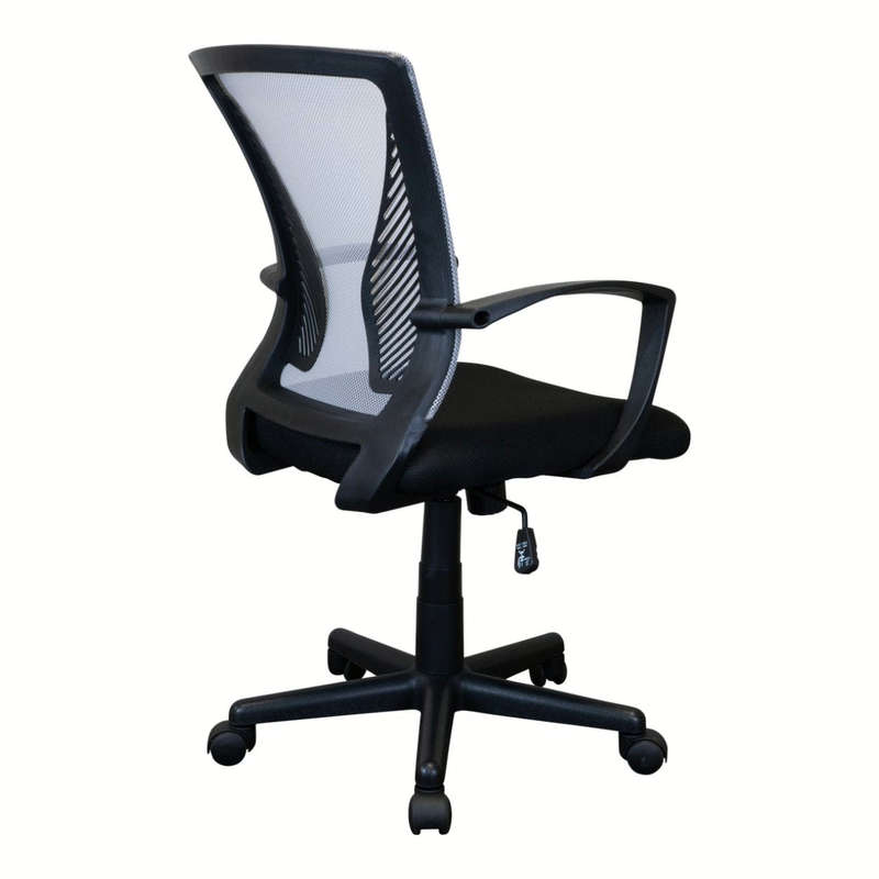 Everfurn Simone Mid Back Office Chair Mesh Fabric with Cut Foam White