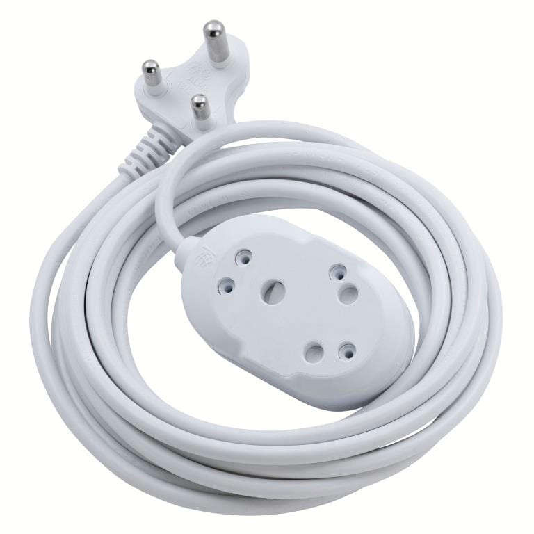 Ellies 2-way Back to Back Heavy Duty Extension Cord 10m White