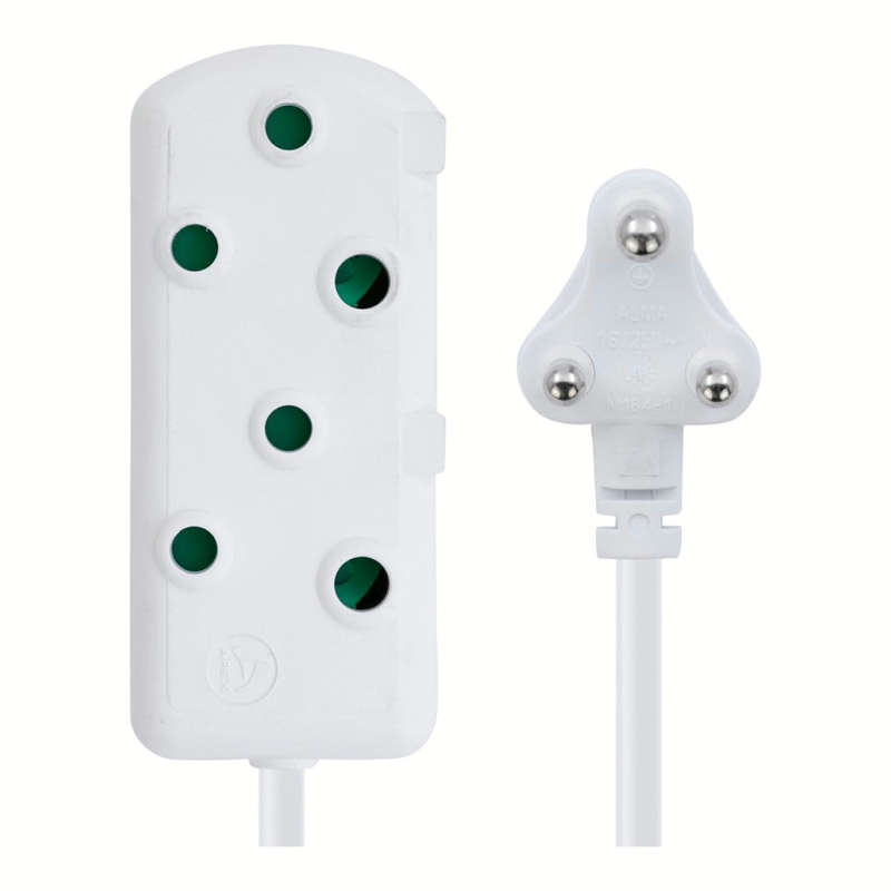 Ellies 20m Side by Side Heavy Duty Extension Lead - White