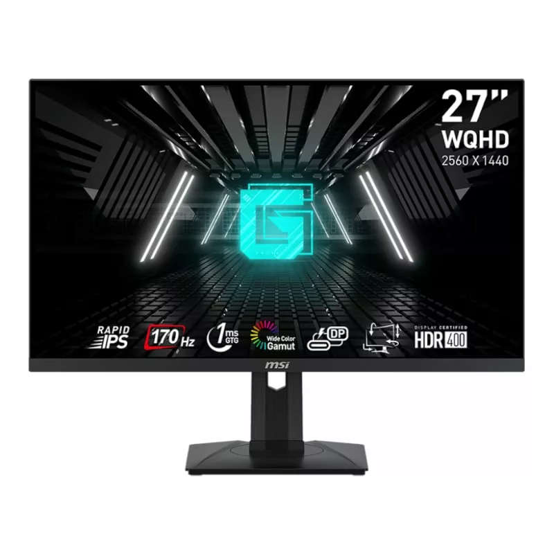 MSI G272QPF 27" Gaming Monitor 2560 x 1440 (QHD) Rapid IPS 1ms 170Hz G-Sync Compatible HDR Ready ...
