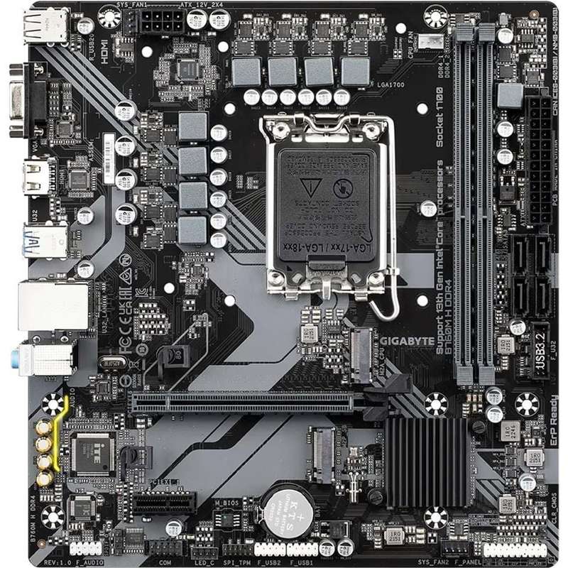 Gigabyte B760M H DDR4 Intel Express LGA 1700 micro ATX Motherboard