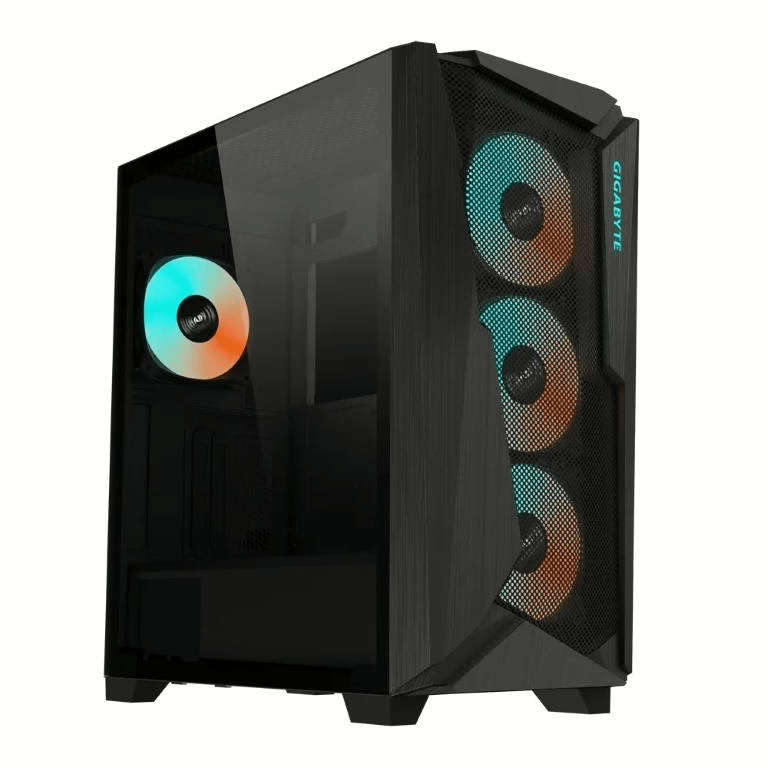 Gigabyte C301 Glass V2 Mid Tower Gaming PC Case Black