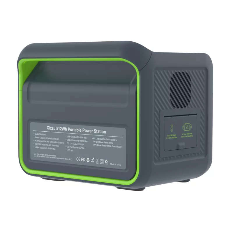 Gizzu Hero Core 800W 512Wh UPS Fast Charge LifePO4 Portable Power Station with SA Power Plug