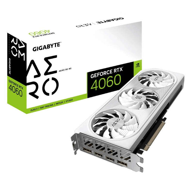 Gigabyte AERO GeForce RTX 4060 OC 8GB GDDR6 Graphics Card