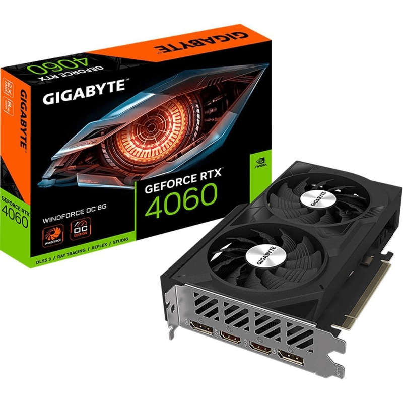 Gigabyte Nvidia GeForce RTX 4060 WindForce OC 8G 8GB GDDR6 Graphics Card