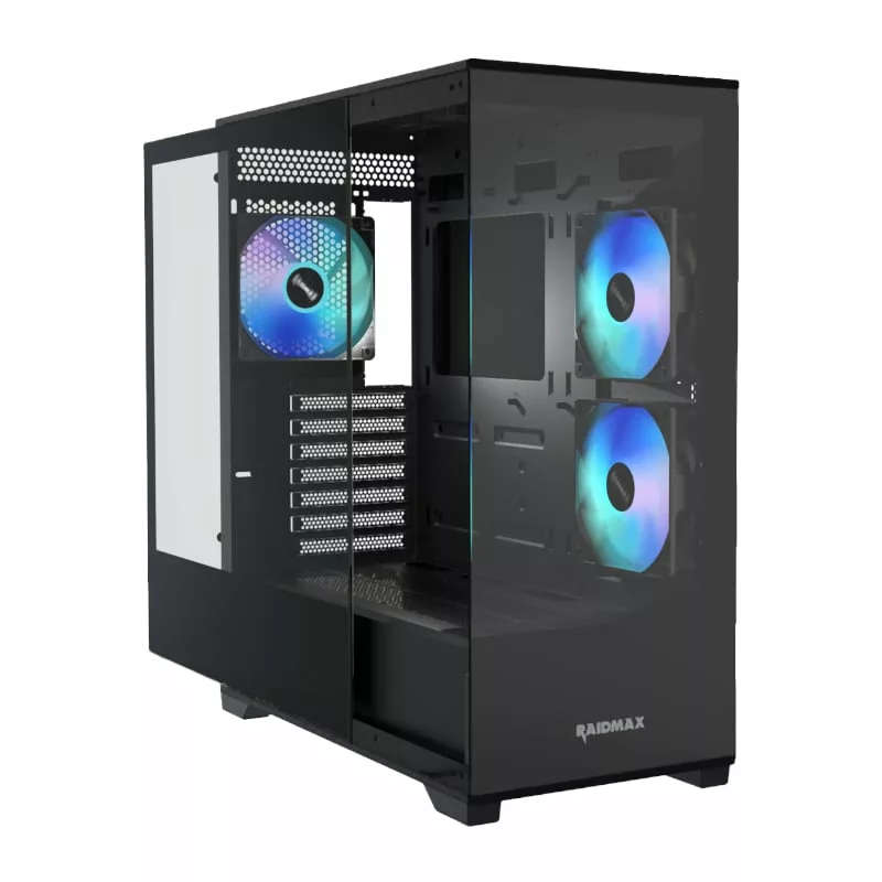 Raidmax I801 ATX|Micro-ATX|Mini-ITX|E-ATX ARGB Gaming Chassis - Black