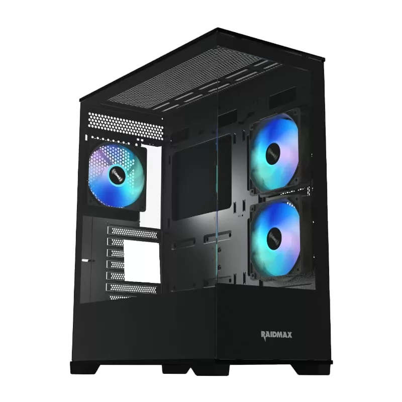 Raidmax I801 ATX|Micro-ATX|Mini-ITX|E-ATX ARGB Gaming Chassis - Black