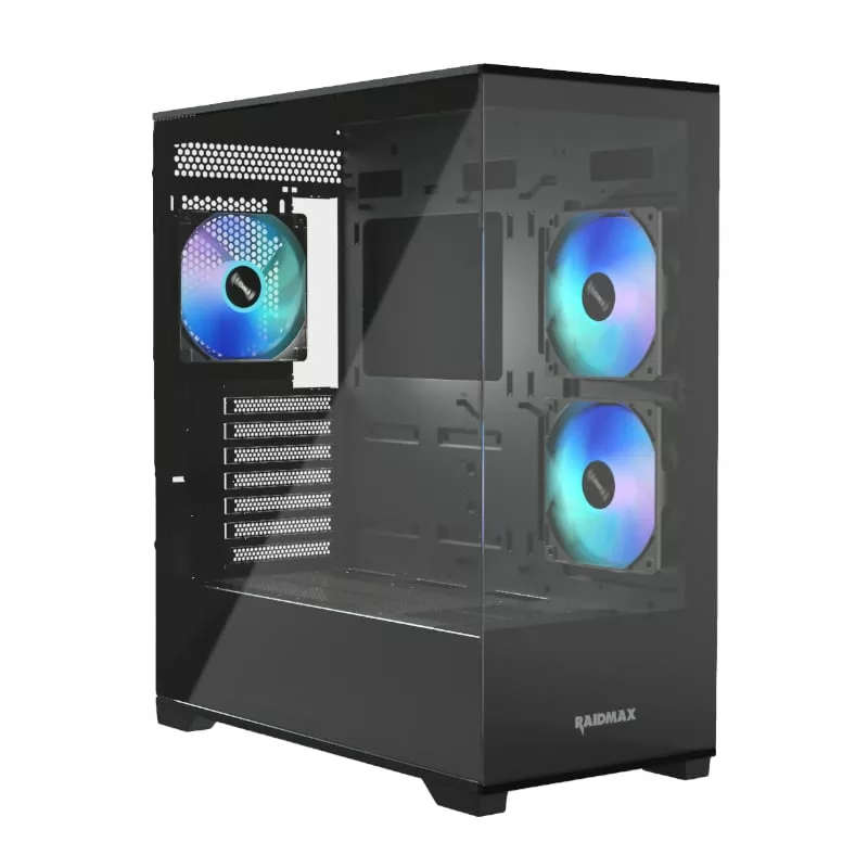 Raidmax I801 ATX|Micro-ATX|Mini-ITX|E-ATX ARGB Gaming Chassis - Black