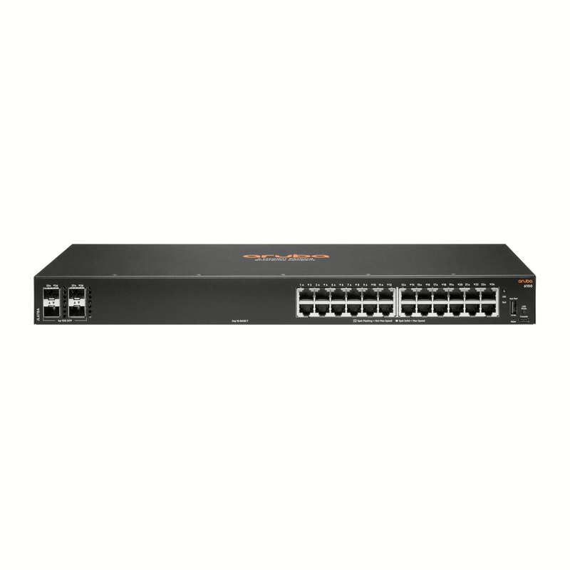 HPE Aruba 6100 24-port Managed L3 Gigabit Ethernet 1U Network Switch Black