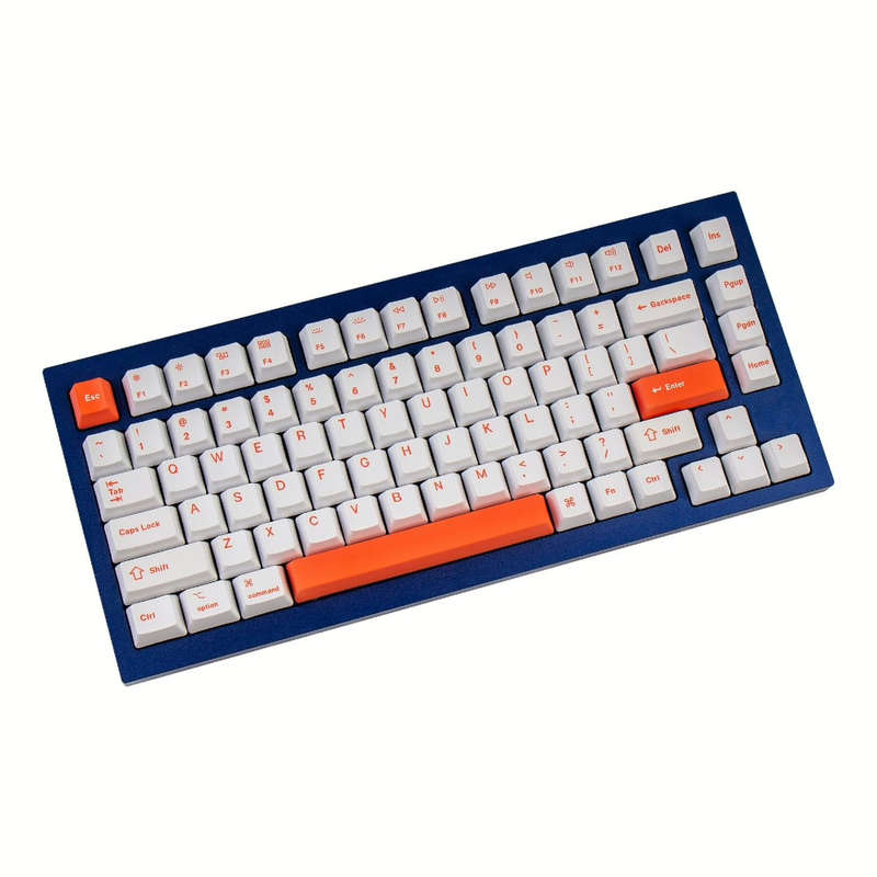 Keychron OEM Dye-Sub PBT Full Keycap Set - Orange/White