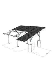 KD Solar Ground Mount Kit for 28 panels - 14 columns by 2 rows - Portrait orientation