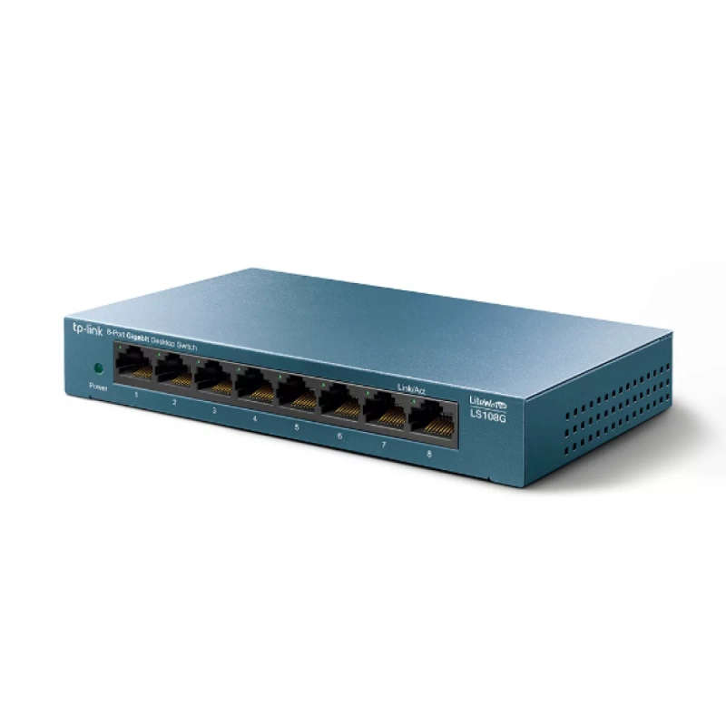 TP-Link LS108G 8-Port 10/100/1000 Mbits Desktop Switch Unmanaged Blue