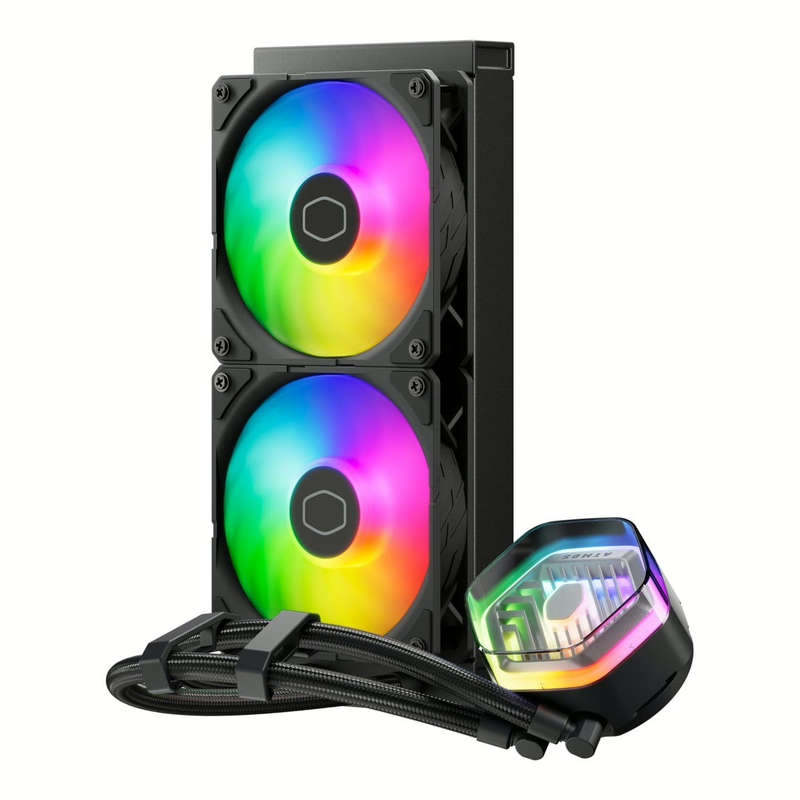 Cooler Master MasterLiquid 240 Atmos 240mm ARGB Liquid CPU Cooler - Black
