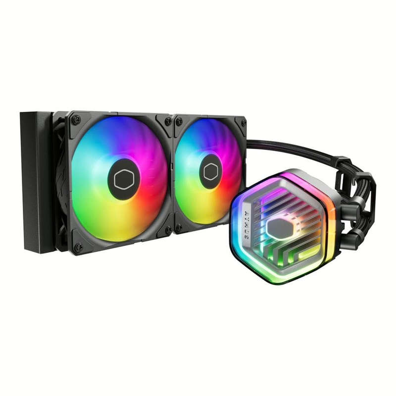 Cooler Master MasterLiquid 240 Atmos 240mm ARGB Liquid CPU Cooler - Black
