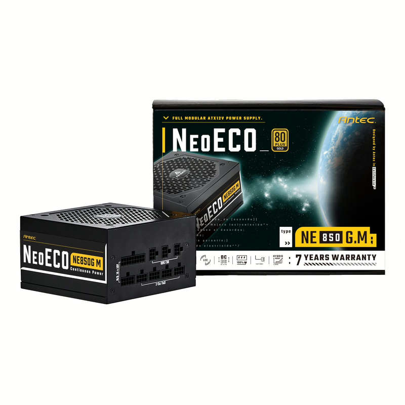 Antec NeoECO Gold Modular 850W Power Supply Unit (80 PLUS® Gold, PCIe 5.0 Ready, Full Modular)