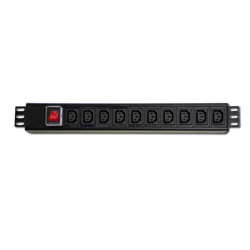 RCT 3-pin 10-way 16AMP Rackmount Power Rail