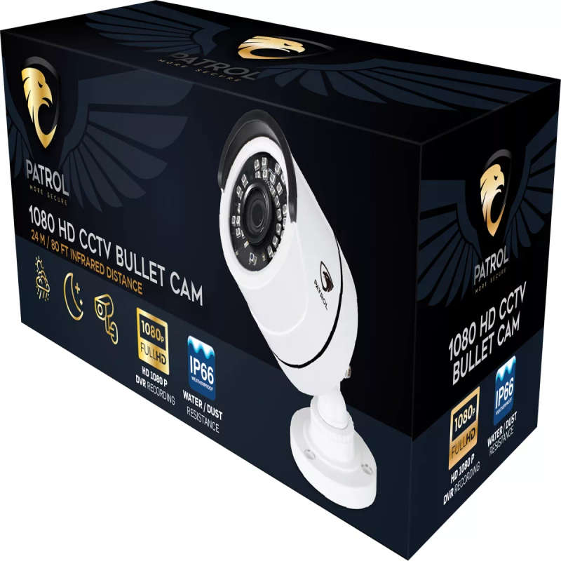 Patrol 1080P Bullet Camera White 