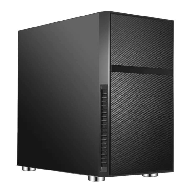 PCBuilder Black Box Micro-ATX PC Case with 300W Power Supply