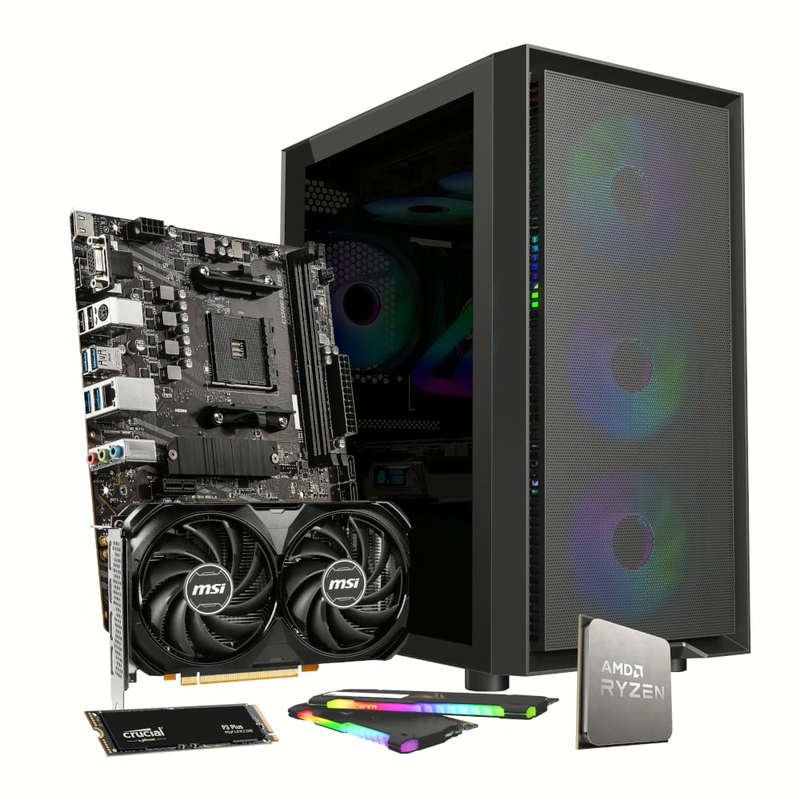 PCBuilder AMD Ryzen 5 5500 SCOUT Windows 11 Gaming PC