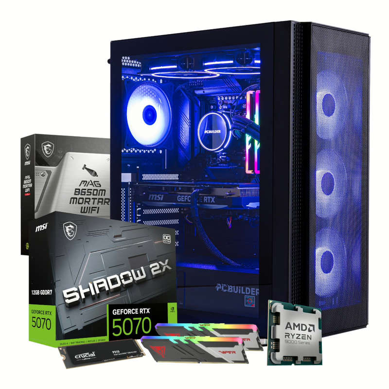 PCBuilder Ryzen 7 9700X TACTICIAN Windows 11 Gaming PC