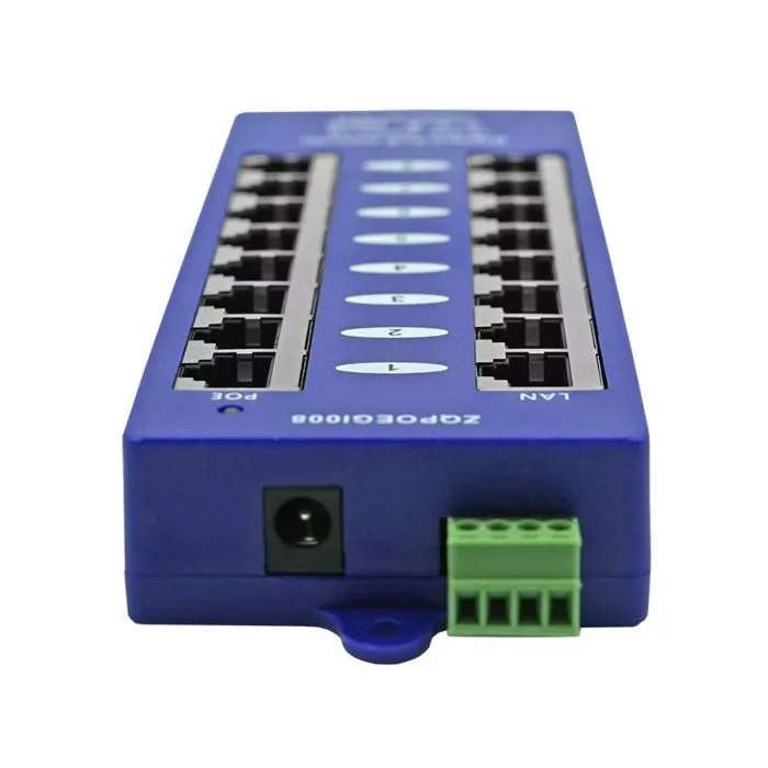 Scoop 8-port Gigabit Passive PoE Injector 