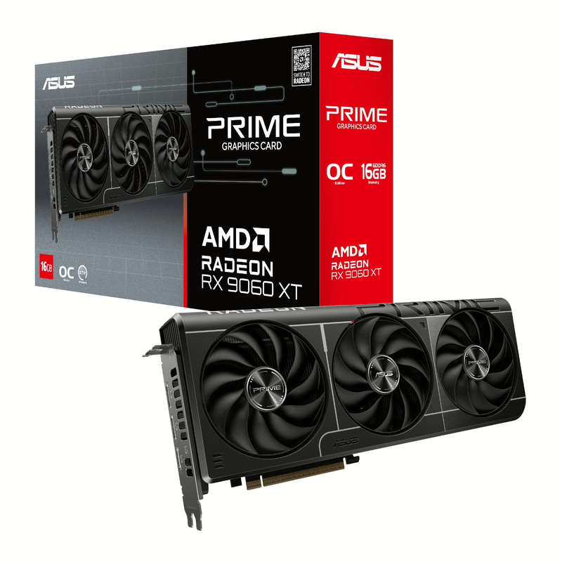 ASUS Prime Radeon RX 9060 XT OC 16GB GDDR6 Graphics Card (RDNA 4, PCIe 5.0)