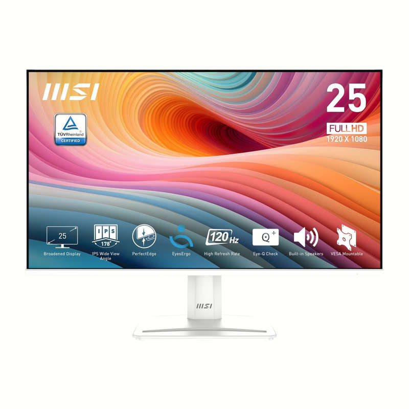 MSI PerfectEdge PRO MP251W E2 24.5" FHD IPS Office Monitor  White