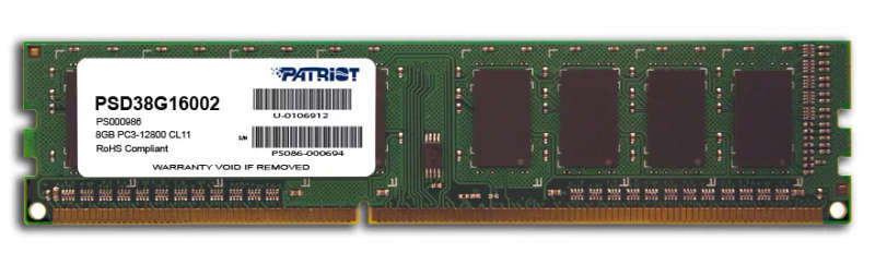 Patriot Signature Line 8GB DDR3 1600MHz Desktop Single Rank Memory