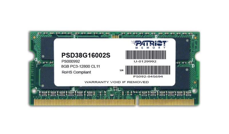 Patriot PSD38G16002S Memory Module 8GB DDR3 1600MHz