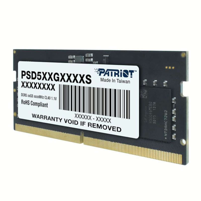 Patriot Signature Line DDR5 8GB 4800MHz Single Rank SODIMM Notebook Memory