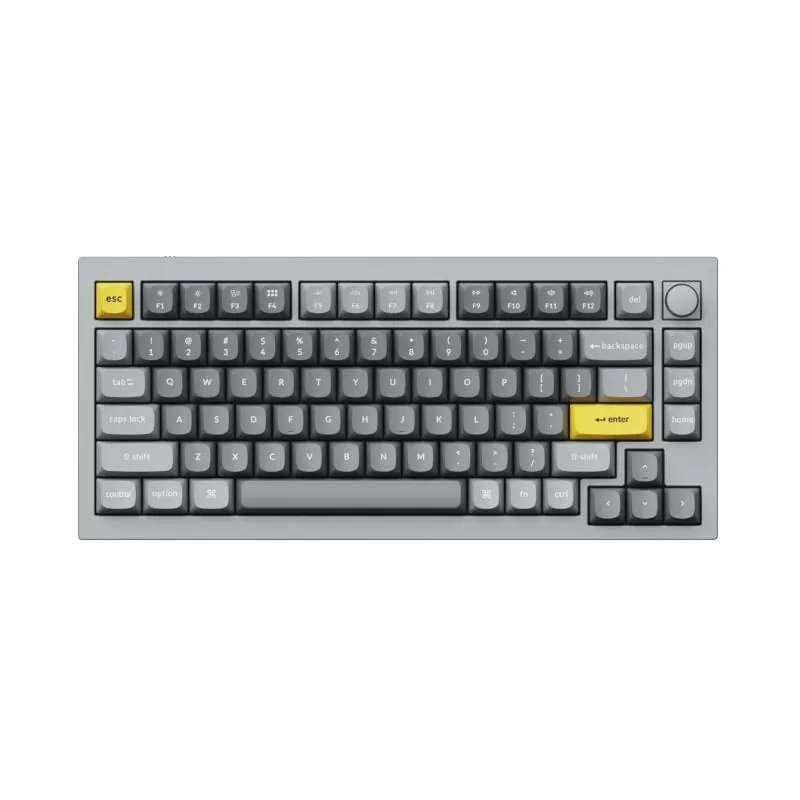Keychron Q1 75 Gateron G Pro Red Switch RGB Wired Keyboard With Knob - Grey