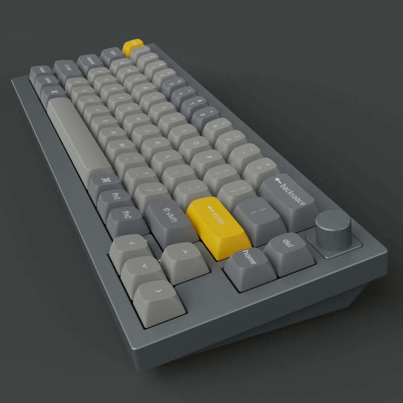 Keychron Q2 65% Red G Pro Switches Aluminium RGB Wired Keyboard - Grey