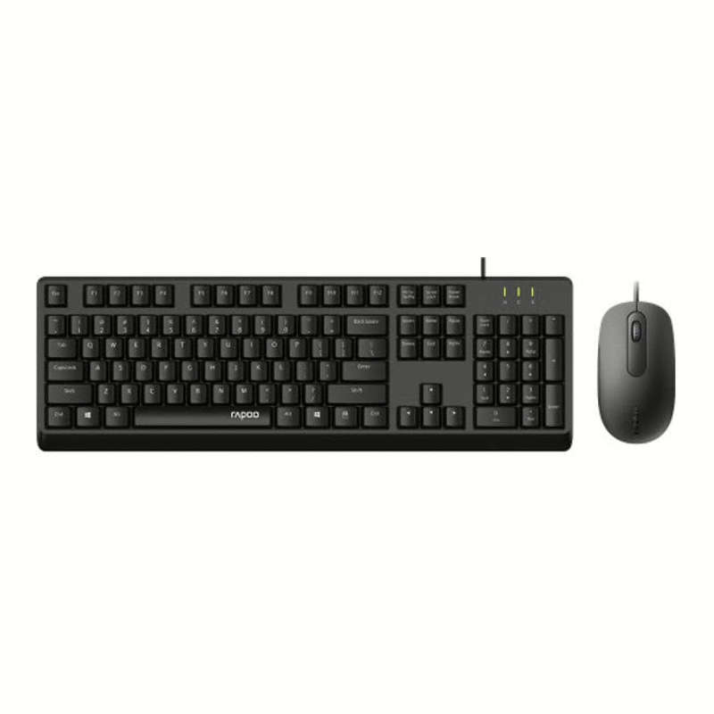 Rapoo X130PRO USB Wired Optical Keyboard and Mouse Combo Black