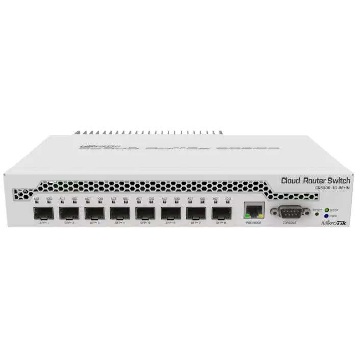 Mikrotik Cloud Router Switch 8 Port SFP+ with PoE input | CRS309-1G-8S+in