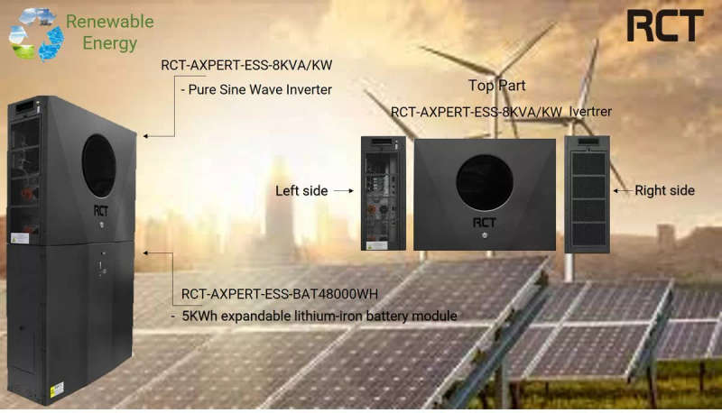 RCT Axpert ESS 8kVA/kW Energy Storage System 48V 2x4000W MPPT BMS WiFi