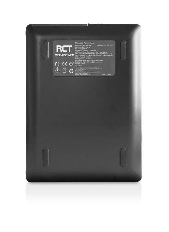 RCT MegaPower S 54000mAh AC Power Bank; 2 x 230V AC Outlet; 2.4A USB Type A and 1 x 3A USB Type C...