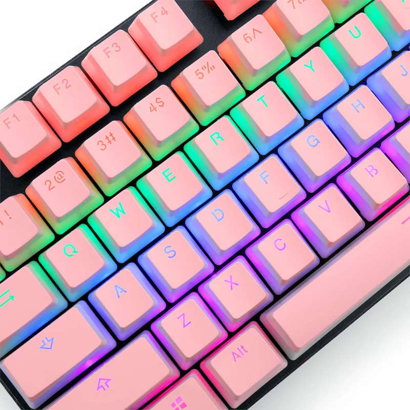 Redragon Scarab Mechanical Keyboard Keycaps Semi-Transparent - Pink