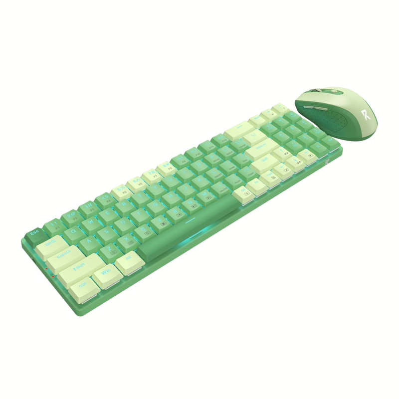 Redragon BS8772 Wireless Keyboard and Mouse Combo - Green/White