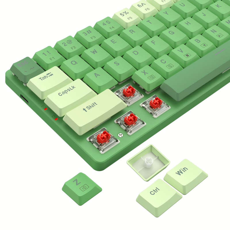 Redragon BS8772 Wireless Keyboard and Mouse Combo - Green/White