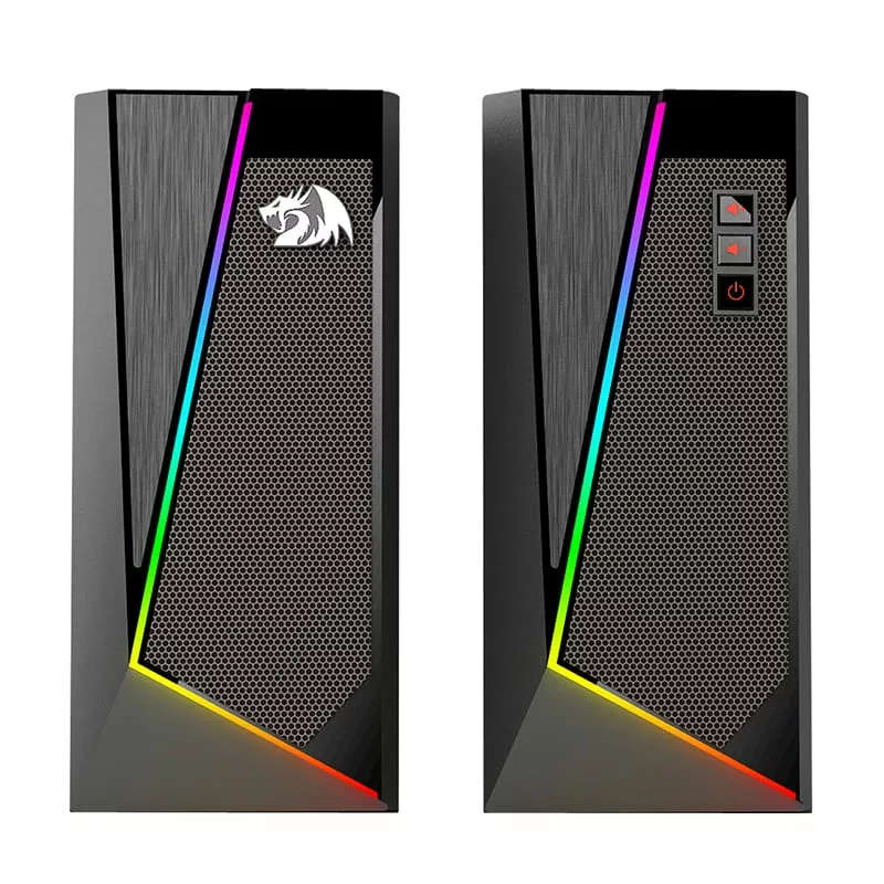 Redragon 2.0 Satellite Speaker ANVIL 2 x 3W RGB USB Aux Gaming Speaker Black