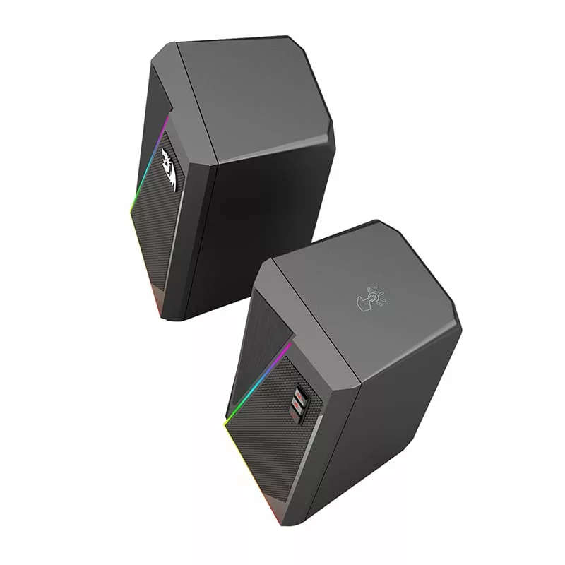 Redragon 2.0 Satellite Speaker ANVIL 2 x 3W RGB USB Aux Gaming Speaker Black