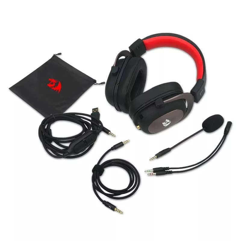 Redragon Zeus Over-Ear 2 USB and AUX 7.1 Headsets Black